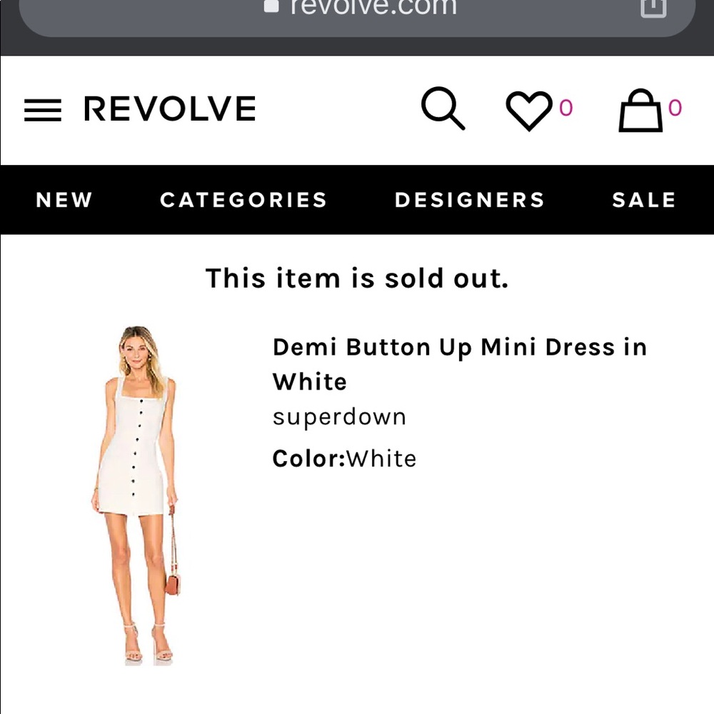 NWOT Superdown Demi Button up white midi dress from Revolve